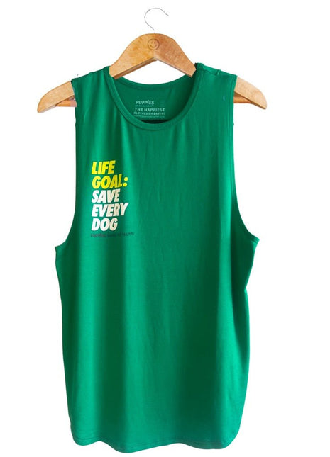 Life Goal: Save Every Dog Women's Relaxed Tank | Made in USA Rescue Advocate Gift