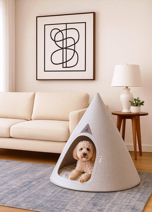 Nooee Pet Cave Molly (XL) – Cream/Brown