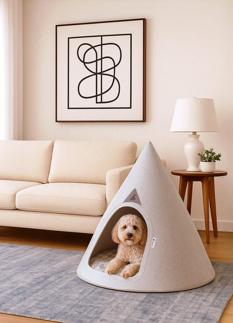 Nooee Pet Cave Molly (XL) – Cream/Brown