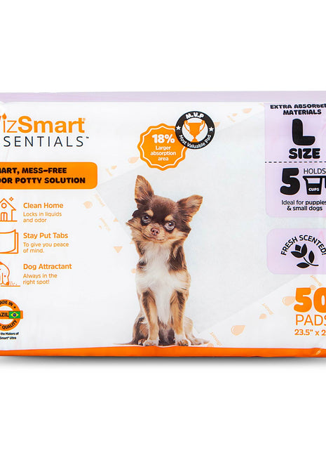 WizSmart Essentials Pads, Large, 50 ct, Fresh Scented