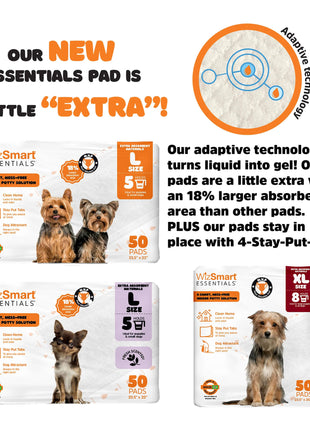 WizSmart Essentials Pads, Large, 50 ct, Fresh Scented