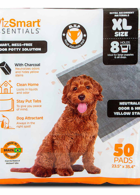 WizSmart Essentials Pads with Charcoal, XL, 50 ct