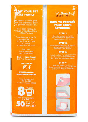 WizSmart Essentials Pads with Charcoal, XL, 50 ct
