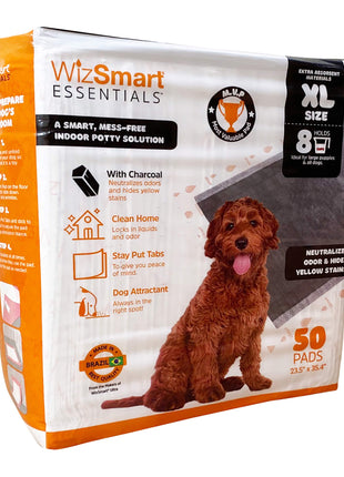 WizSmart Essentials Pads with Charcoal, XL, 50 ct