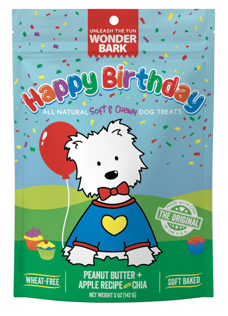Wonder Bark Everyday Happy Birthday Dog Treats – Soft-Baked, Natural, Grain-Free Treats for Dogs