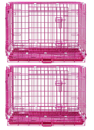 24-42" Collapsible Pink Dog Crate RED24-42 - Pup List