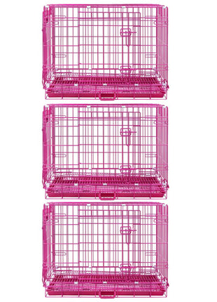 24-42" Collapsible Pink Dog Crate RED24-42 - Pup List