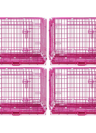 24-42" Collapsible Pink Dog Crate RED24-42 - Pup List