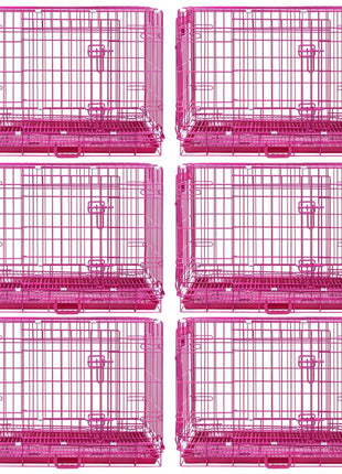24-42" Collapsible Pink Dog Crate RED24-42 - Pup List