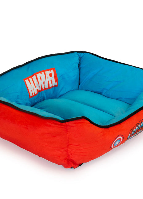 Pet Bed - Marvel Captain America Blue Black Red