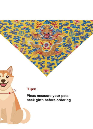 Yellow Qing Dynasty Dragon Pet Scarf