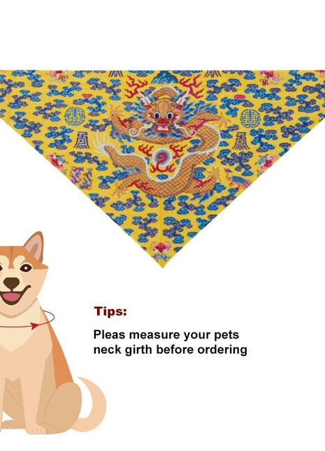 Yellow Qing Dynasty Dragon Pet Scarf