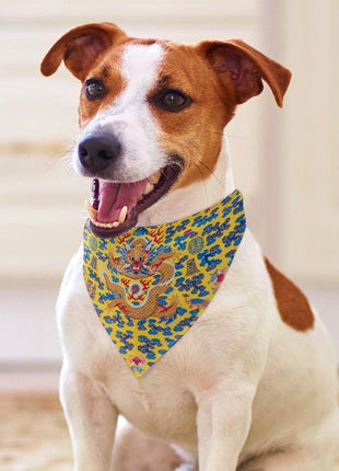Yellow Qing Dynasty Dragon Pet Scarf