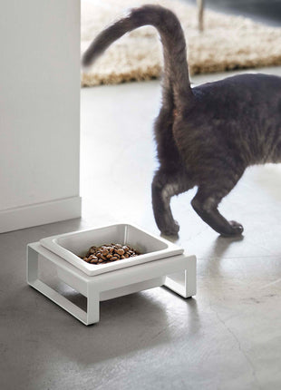 Single Pet Food Bowl - Steel + Ceramic