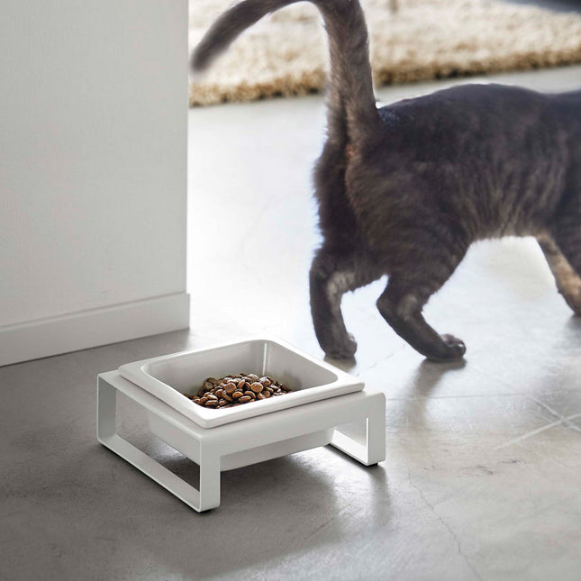 Single Pet Food Bowl - Steel + Ceramic