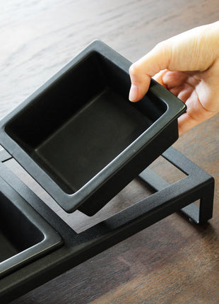 Pet Food Bowl - Steel + Ceramic