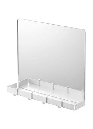 Magnetic Mirror with Storage Rack - Glass